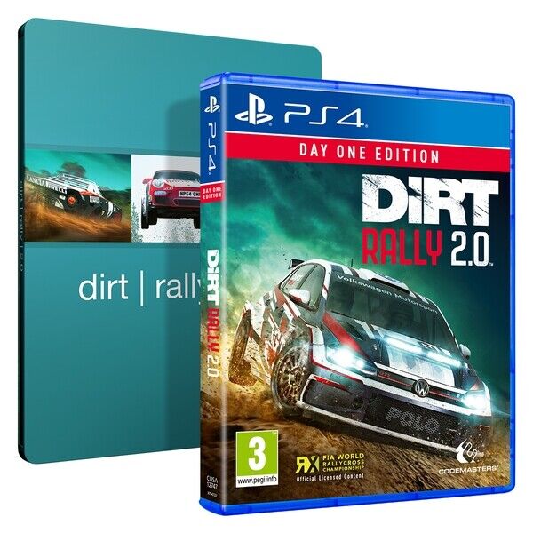 DIRT RALLY 2.0 STEELBOOK DAY ONE EDITION PS4 VIDEOGIOCO ITALIANO  PLAYSTATION 4