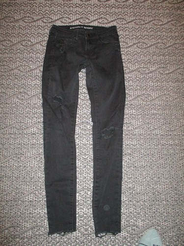 black jeans, skinny, raw hem, 24 