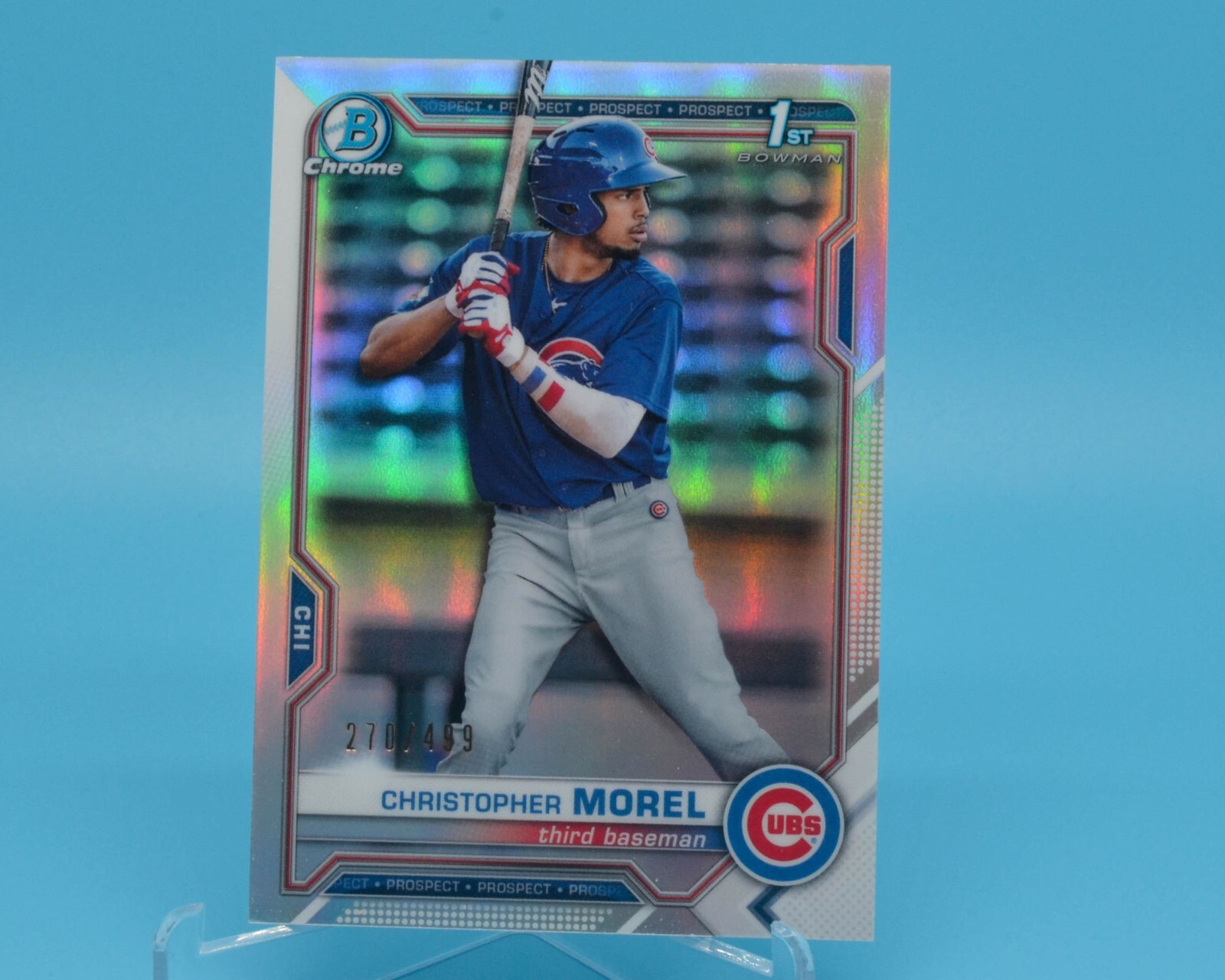 2021 Bowman Chrome Prospects CHRISTOPHER MOREL 1st Bowman Refractor /499