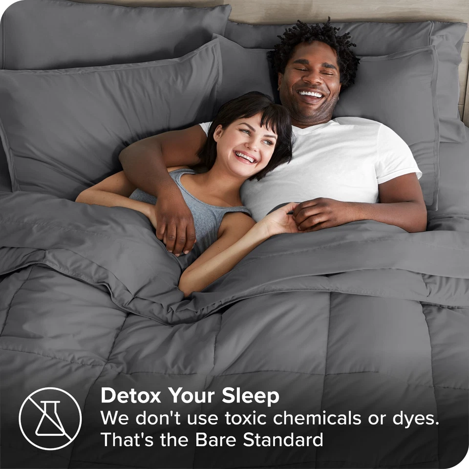 Juego de sábanas y edredón Twin XL de 5 piezas con funda Foto 3 de 4