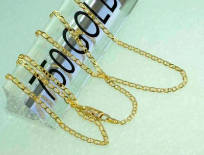 60 cm Halskette 750 Gelbgold 18 KT Gold Kette Herren Unisex👍WOW - Bild 1 von 4