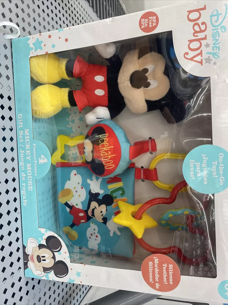 Disney Baby Mickey Mouse On The Go Activity Toys Gift Set BPA Free New 4 piece