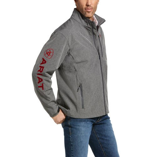 Men's Logo 2.0 Softshell Charcoal \u0026 Red 