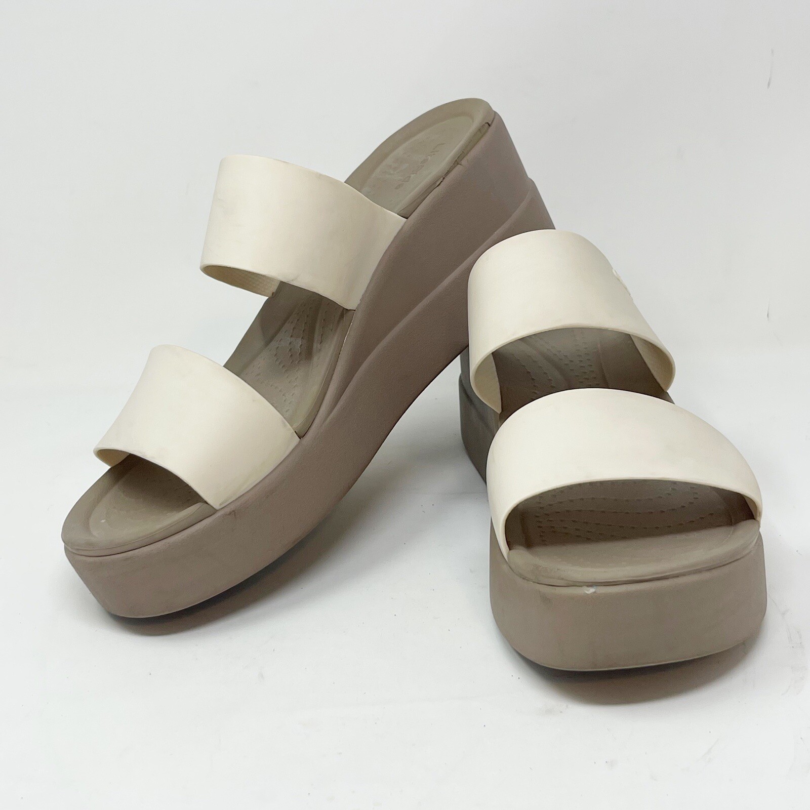 CROCS Women’s LiteRide BROOKLYN Mid Wedge Sandals Sho… Gem