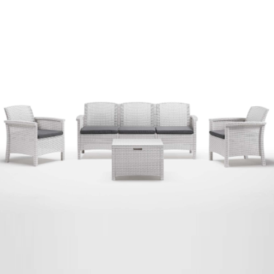 Set salotto da giardino Venezia III divano poltrone e tavolo