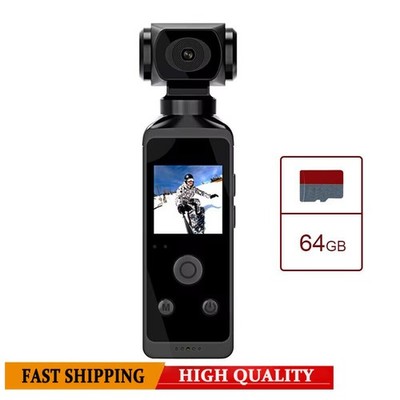 4K HD Pocket Action Camera 270° Rotation WiFi Vlog Camera 30m Waterproof Cam 64G