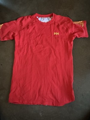 Helly Hansen Men's Lightweight Logo T Shirt Medium Red Short Sleeve Polyester M