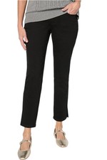 Belle by Kim Gravel Women's Primabelle Twill Ankle Slit Jean Black