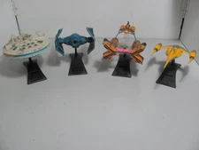 Star Wars Action Fleet Micro Machines Lot x 4 With Stands Selling As Is As Shown