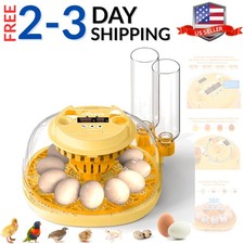 Egg Incubator for Hatching Chicks, Automatic Egg Turner Holds 12 Eggs, Smart ...