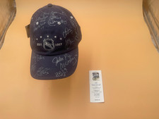 NHL hat signed by Bobby Hall, Hanson Brothers from slap shot the movie many more