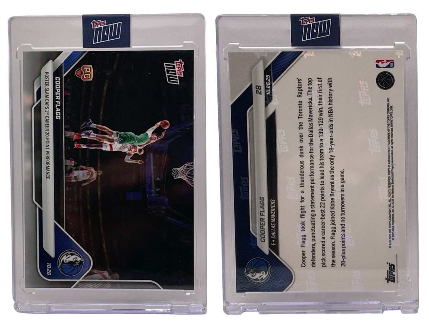 2025-26 Topps Now First 20 Point Performance #28 Cooper Flagg Rookie Card (RC)