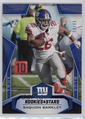 2019 Panini Rookies & Stars True Blue 8/49 Saquon Barkley #45 s5q