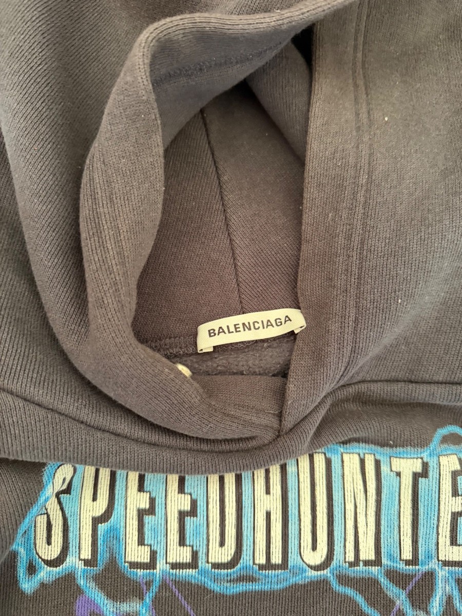 BALENCIAGA Speedhunters Authentic oversized black hoodie size xs