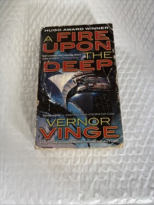 A Fire Upon The Deep by Vernor Vinge Tor Paperback Science Fiction 1993 -