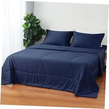 Bamboo Viscose All Season Comforter/Blanket - Ultra Soft Twin-68" 90" Navy Blue