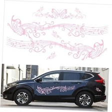 Fun Note Graphic car Stickers Butterfly Creative Decoration Hood Door Rear Pink