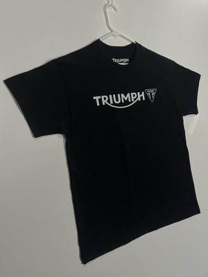 Triumph Motorcycle Logo-Badge-Emblem Biker Tee (New Condition) Black T-Shirt