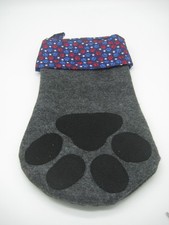 Dog Christmas Stocking - Wood Bone to Personalize - Paw Shape - Lined 1