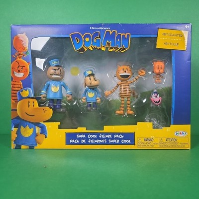 Dog Man Movie Action Figures 5-Pack 2025 Jakks Pacific DreamWorks Toys