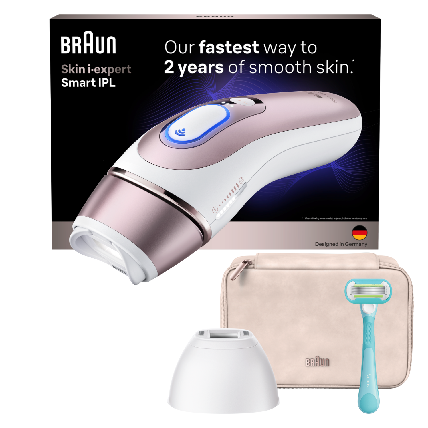 Braun Smart IPL Skin i·expert, At Home Hair Removal, With Free App, 2 Smart Head