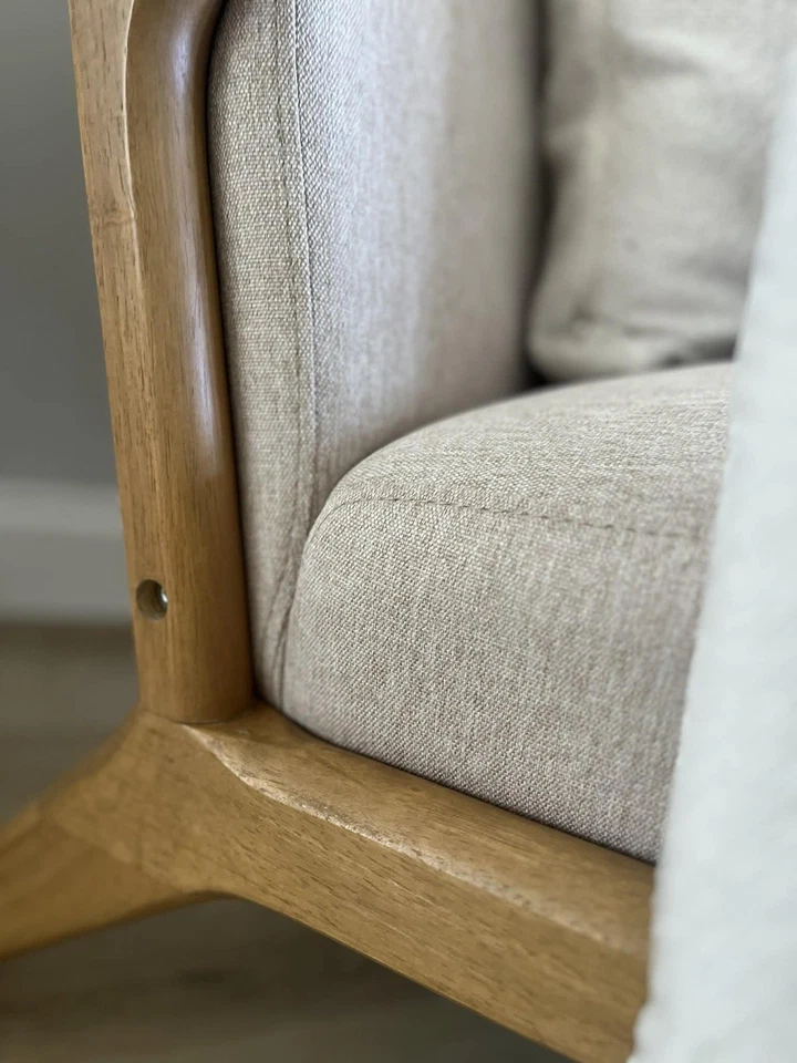 Modern Accent Armchair Corner Room Chair Wooden Brand. New - Image 3 of 4