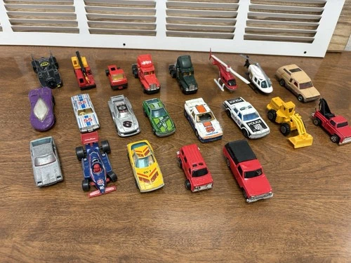 Large Lot Of Used Vintage Hot Wheels Matchbox Car Trucks Helicopters