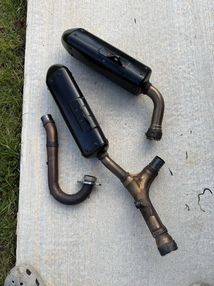 2015 - 2017 OEM Honda CRF250R CRF 250 R COMPLETO Cabeçalho de Escape Silenciador Duplo - Imagem 2 de 4