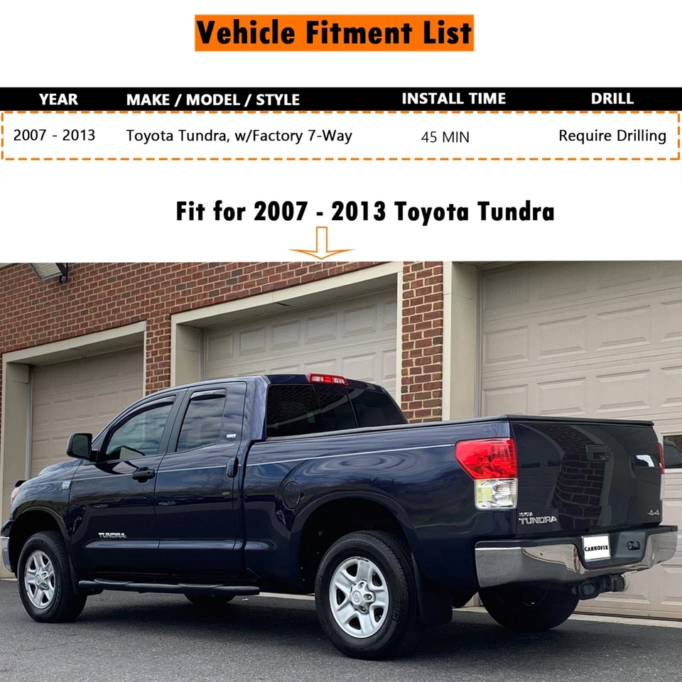 Conector de remolque plano de 7 palas y 4 vías multi-remolque para Toyota Tundra 2007-2013 Foto 3 de 4