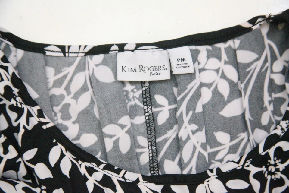 Lot of 4 Dresses 1 Skirt 2 Lingerie Floral Solid Kim Rogers Karen Scott Agnes O6 - Image 3 of 4