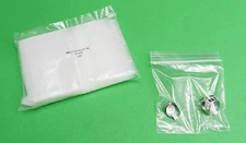 4" Zip Seal Lock Split Compartment 4x4 Bags Clear Center Divider Middle 300 Bags