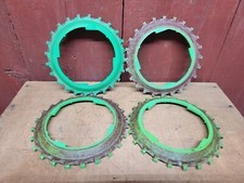 LOT OF 4 LUSTRAN JOHN DEERE CORN SEED PLANTER PLATES B8-24 X FARM GARDEN GREEN
