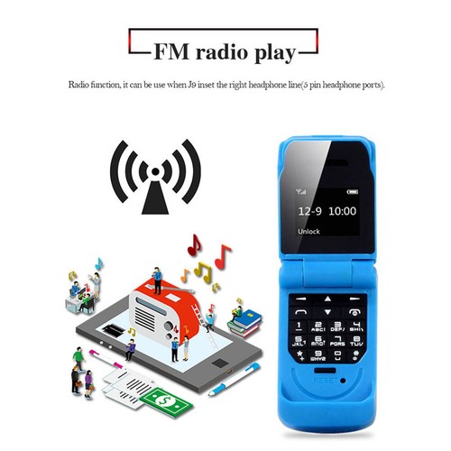 Cellphone Blue Micro USB 32MB 64MB Flip Mobile Phone BT For Shopping For Eld Fit - Picture 4 of 7