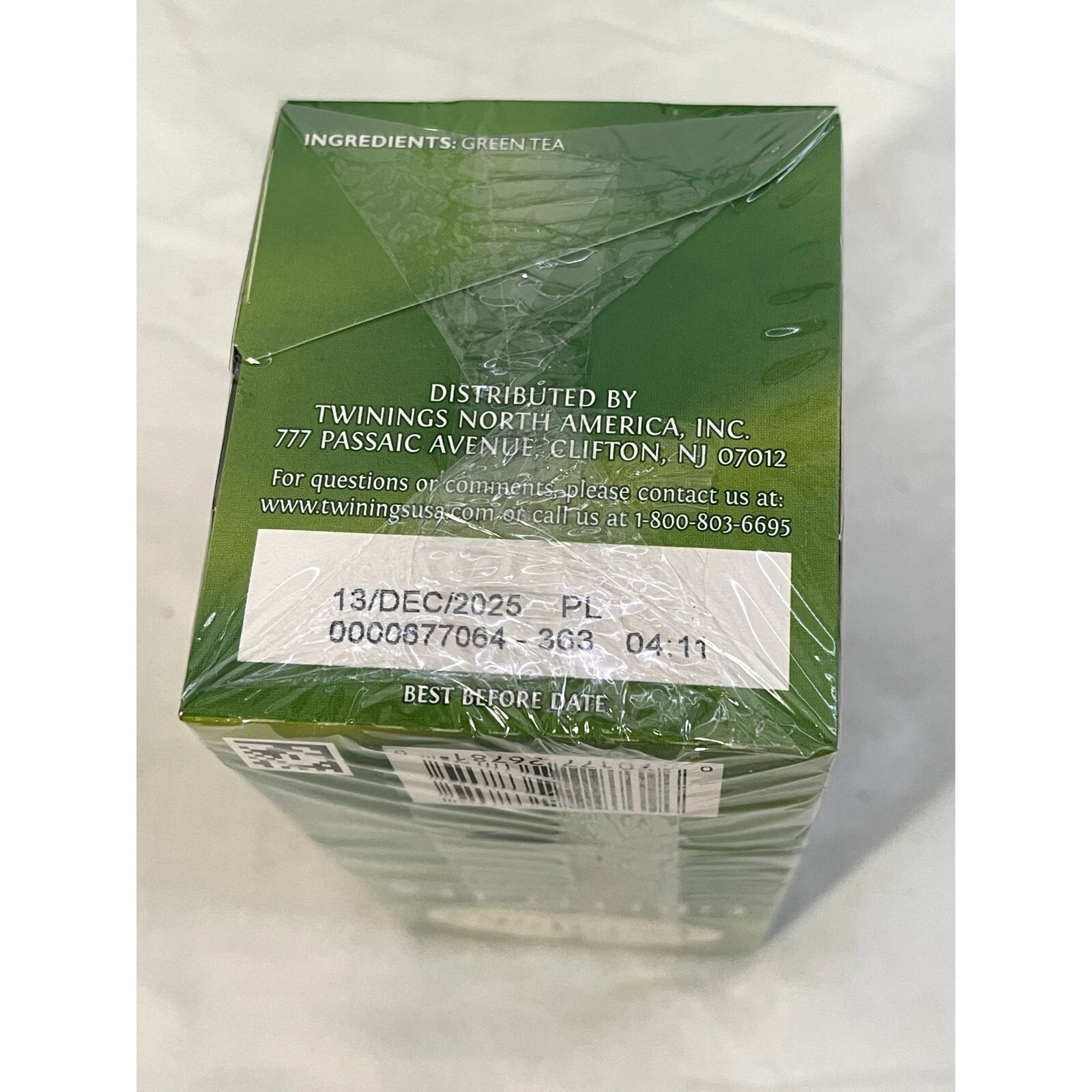 Twinings Green Tea with Jasmine Tea Bags - 25/Box - 9 Boxes BBD:12/13/25