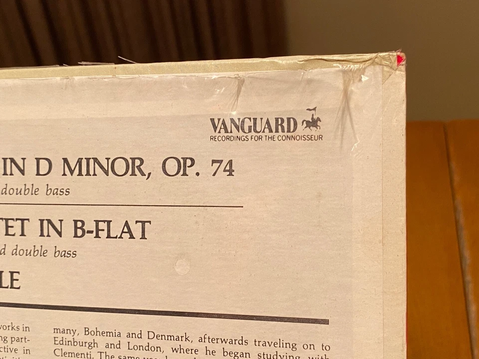JOHANN NEPOMUK HUMMEL Nash Ensemble FRANZ BERWALD Septet in D VANGAURD LP SEALED - Image 4 of 4