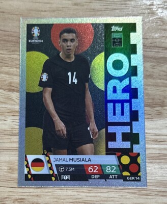 Topps Jamal Musiala EURO EM Germany 2024 Trading Card GER 14 - Hero