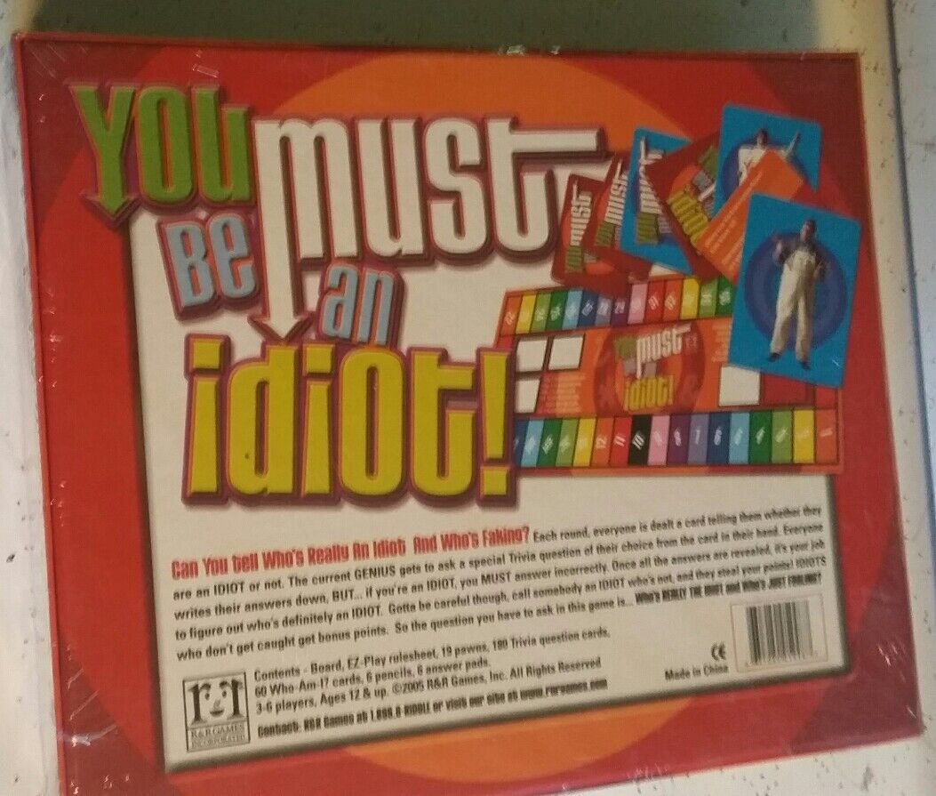 You Must Be An Idiot Trivia Game Overview