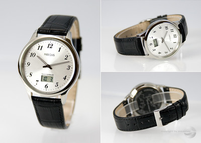 Elegant Men's Radio Wristwatch (German Radio Movement) Leather Wristwatch 964.4716.00
