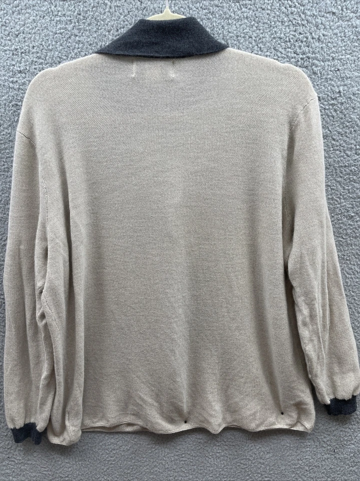 Suéter Top Bloomingdale’s Mujer Plus 2X Negro Tostado Lana Hong Kong Abotonada De Colección Foto 2 de 4