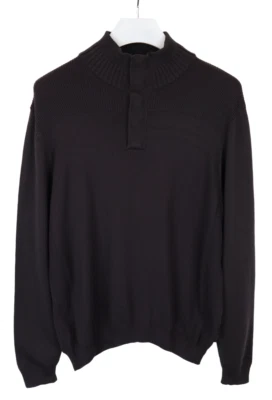 HUGO BOSS Pampre Pull Homme En Laine Tricoté Col Montant Grand - Photo 1/4