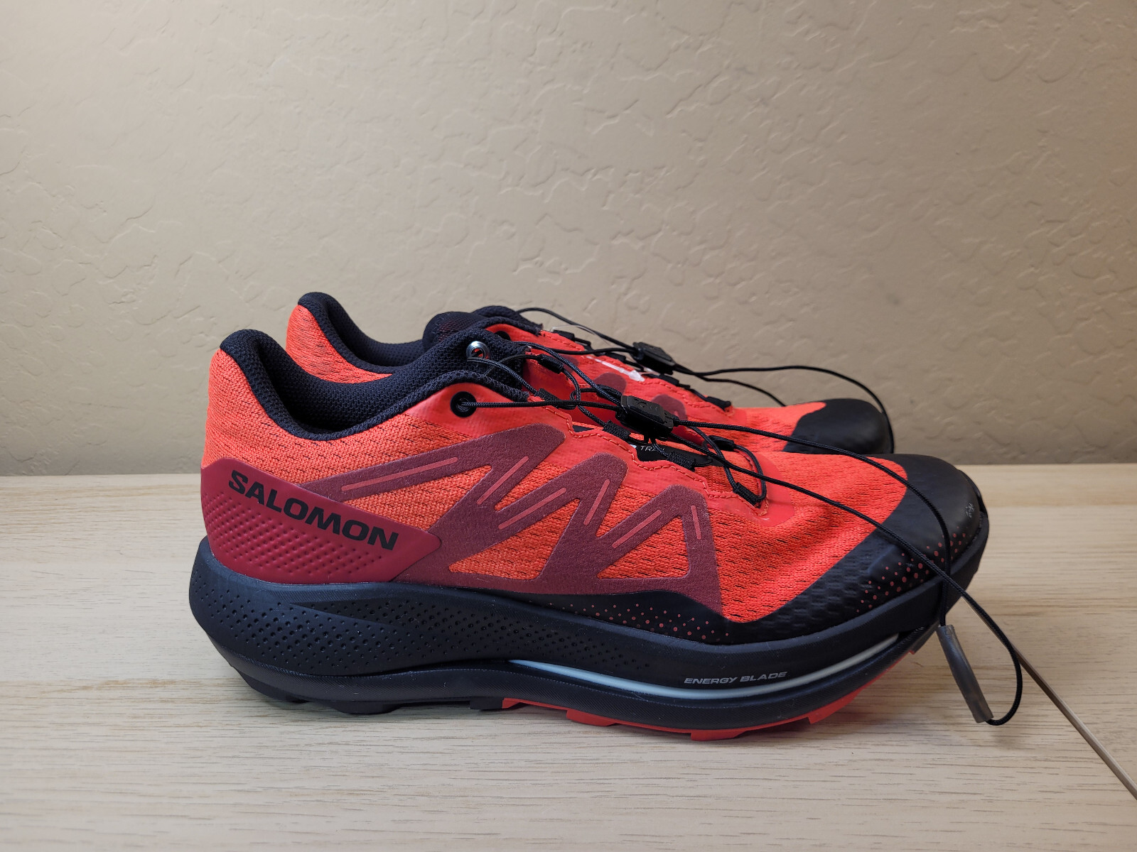 Scarpe Salomon Uomo Pulsar Trail Running Escursionismo Rosso Nero Taglia 7 5 416029