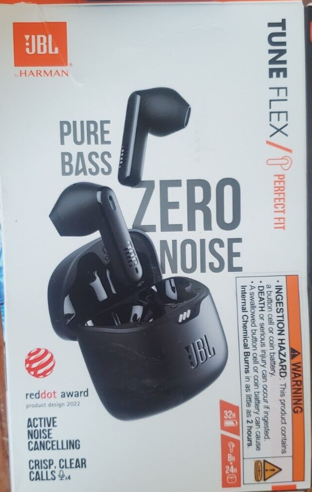JBL Tune Flex True Wireless Bluetooth Earbuds Headset With Noise Cancelling OPEN