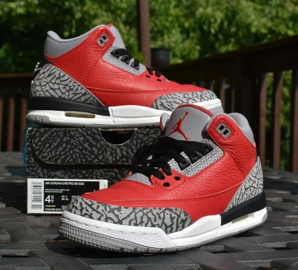 Nike Air Jordan 3 Retro SE GS 'Unite' Fire Red CQ0488-600 Youth Size 4.5Y