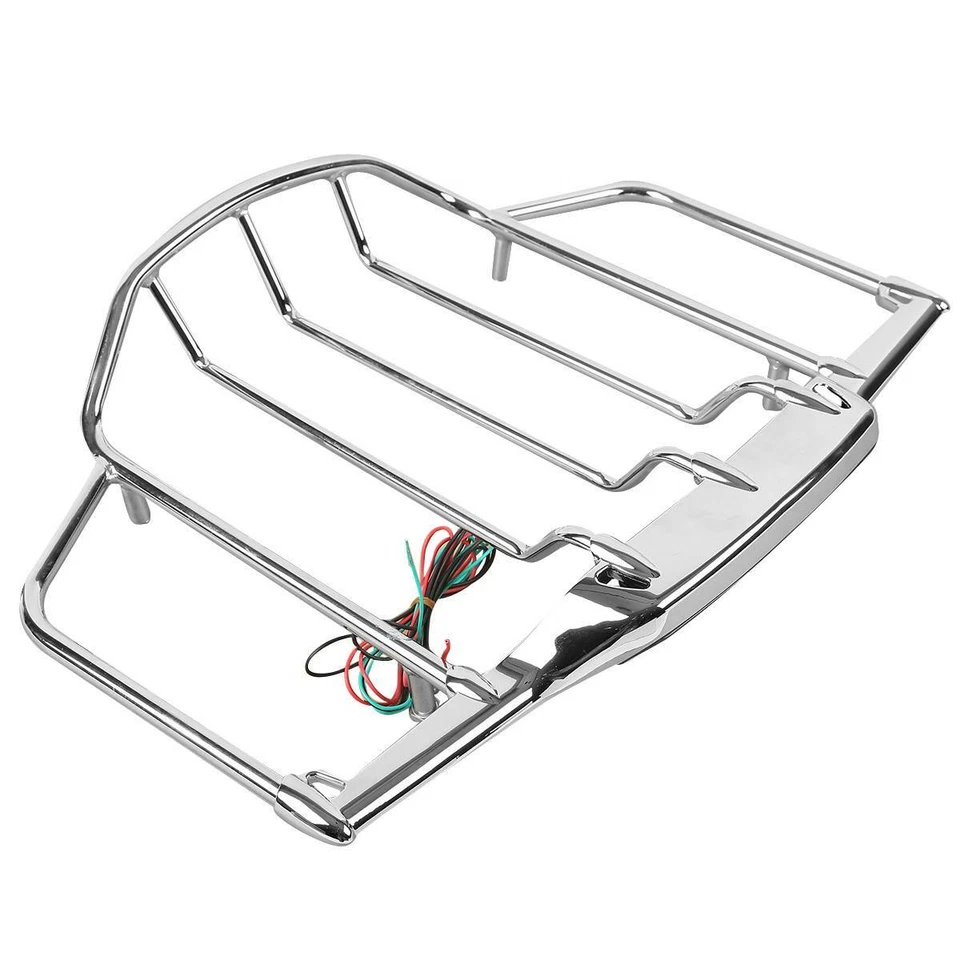 Bagageiro rack luz LED compatível com Harley Touring Street Road Glide 14-24 - Imagem 3 de 4