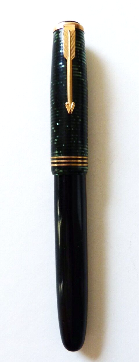 Stylo-plume Vintage Parker Années 1930 - Plume En Or 18k - Bakélite Noir - Manque Réservoir