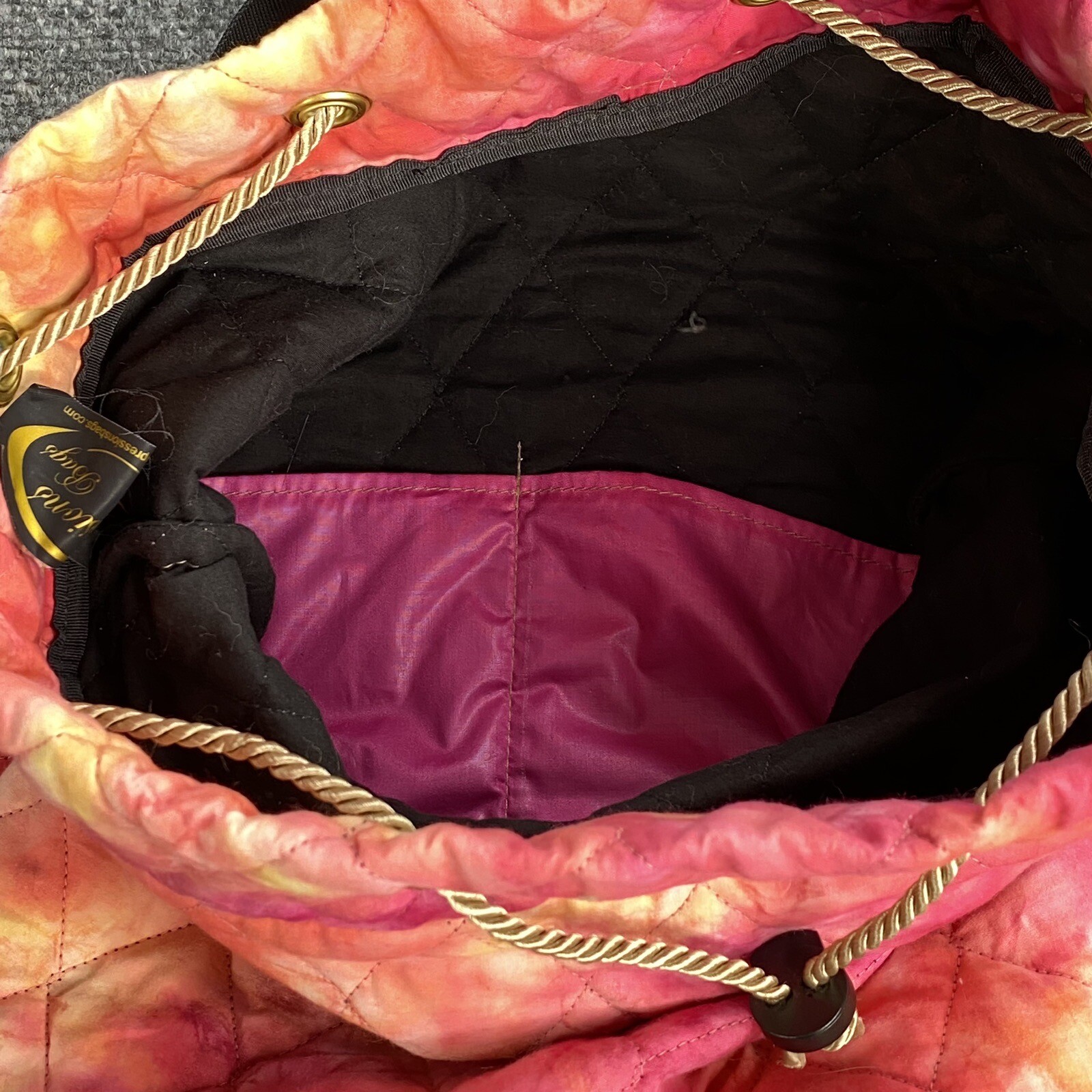 Boho Drawstring Bag Backpack Hippie Festival Quil… - image 11