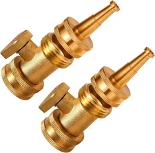 3/4" Garden Water Hose Nozzle Shutoff Valve Brass Heavy Duty 3/4" GHT Connector