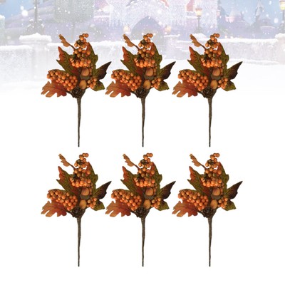  Artificial Fall Flower Stems Basket Decoration Simulation Berries