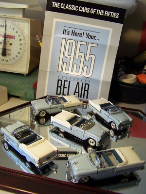 Franklin Mint 1/43 – 1955 Chevrolet Bel Air – Bleu Et Blanc – Modèle 11321Z