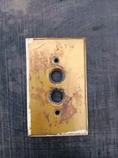Vintage Brass Push Button light switch plate